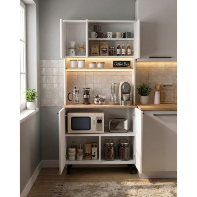 Kahve Köşesi Çok Amaçlı Dolap Mutfak Dolabı Coffee_90 MDF