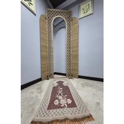 Namaz Kıble Ibadet Mihrab Köşesi Dekoratif Motif Cnc Işleme
